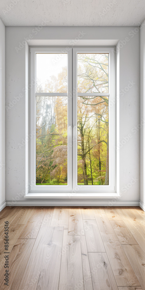 Window filling an empty apartment room with natural lighting. Residential interior design composition with copy space for an ad. Window filling an empty apartment room with natural lighting. Residential interior design composition with copy space for an ad.