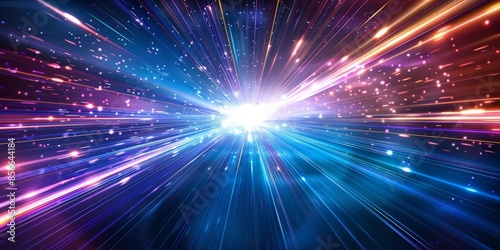 Abstract Light Streaks and Glowing Particles
