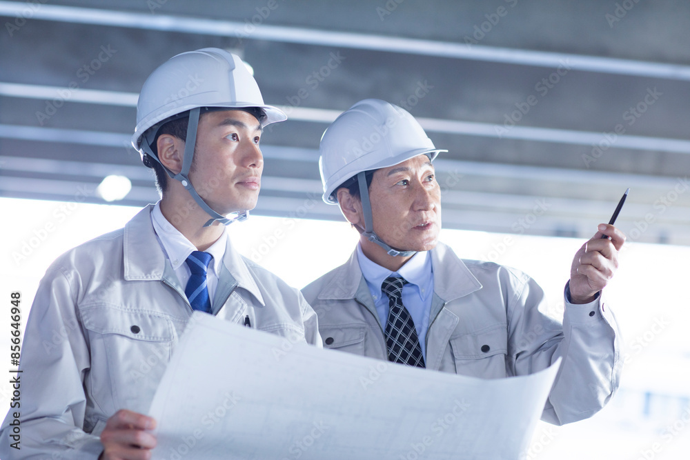 現場を確認する男性 現場を確認する男性