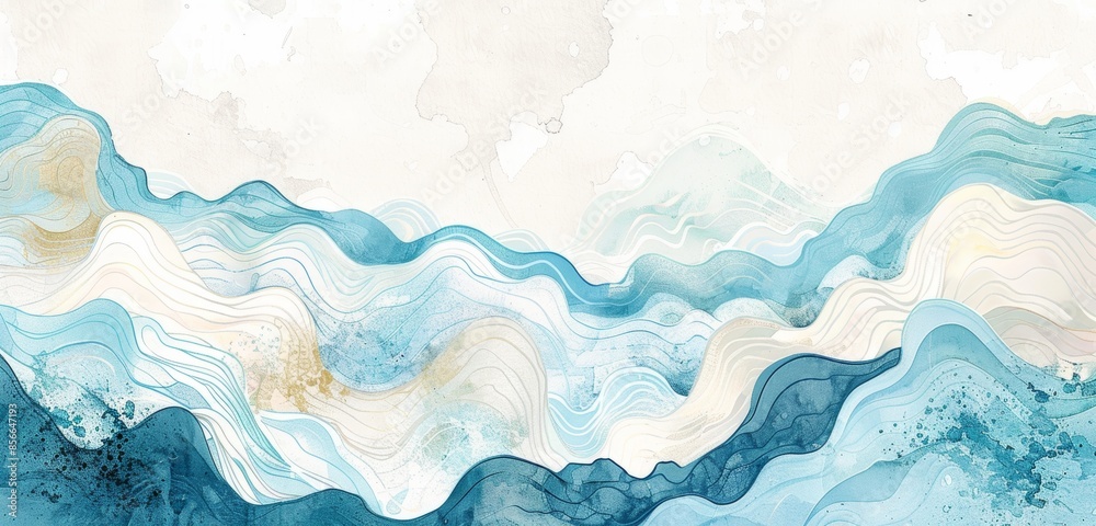 Obraz premium fondo abstracto olas marinas. acuatico
