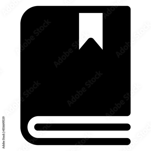 book glyph icon isolated on white background