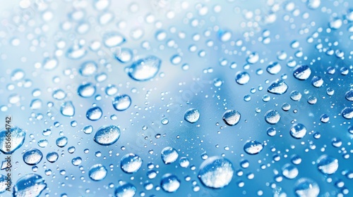 Wallpaper Mural Water Drops on a Blue Surface Torontodigital.ca