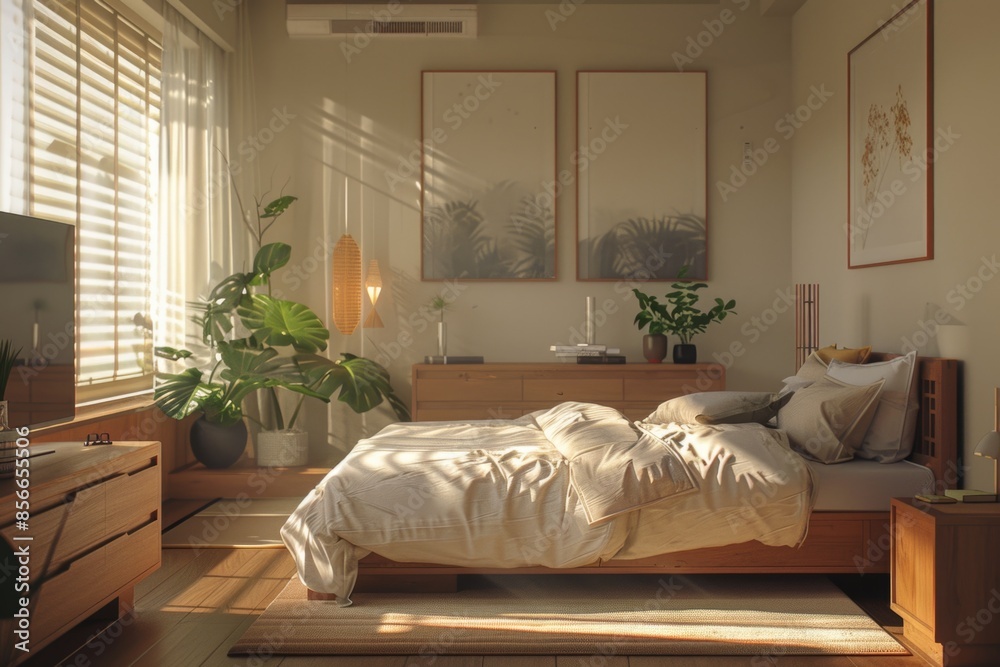 Modern Bedroom Interior with Natural Light and Minimalist Design for Home Inspiration and Decor Ideas Modern Bedroom Interior with Natural Light and Minimalist Design for Home Inspiration and Decor Ideas