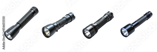 Collection of flashlight isolated on transparent background. Generated Ai