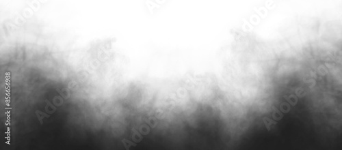 Realistic black smoke clouds fog effect isolated on transparent background. Dark smoke, steam, fog, wapor or gas on white background. perfect for compositing into your shots. Design elements