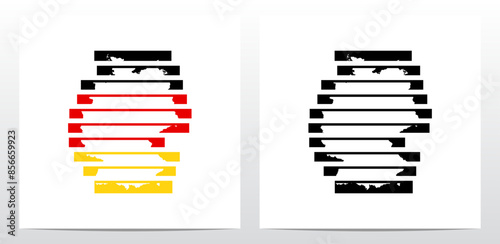 Behind Bars Prison Stripe Lines Map Of Germany