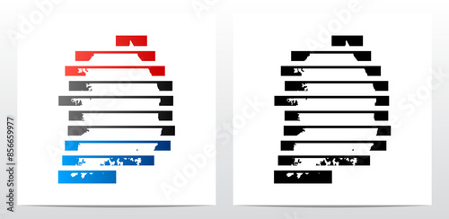 Behind Bars Prison Stripe Lines Map Of South Korea