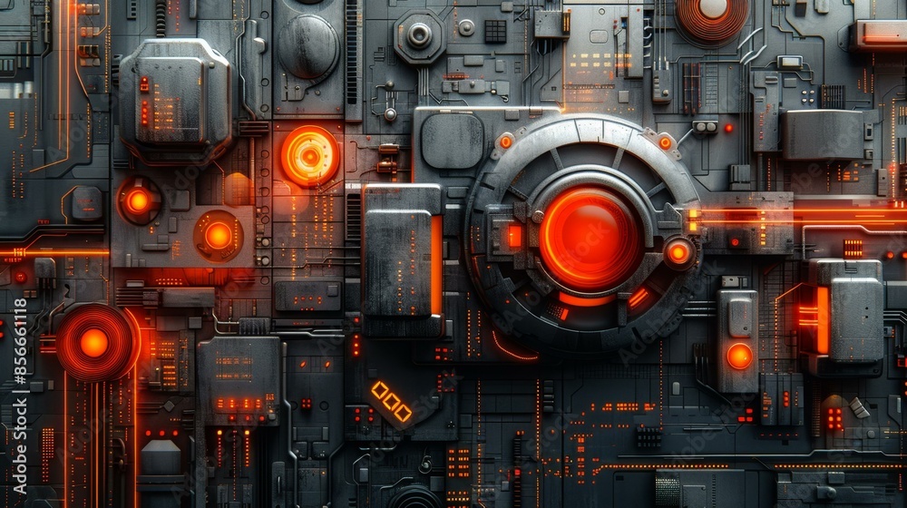Futuristic Sci-Fi Technology Scene Futuristic Sci-Fi Technology Scene
