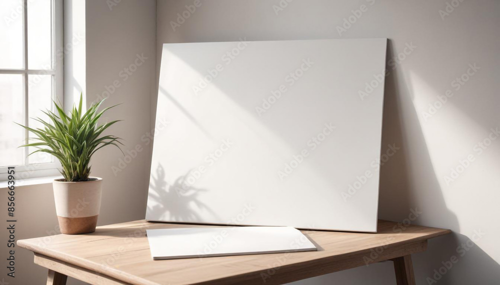 Fototapeta premium Mock Up White Board For Design Presentation