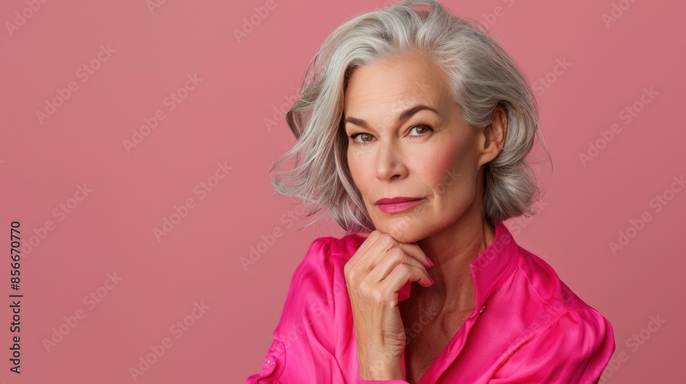 The elegant silver-haired lady The elegant silver-haired lady