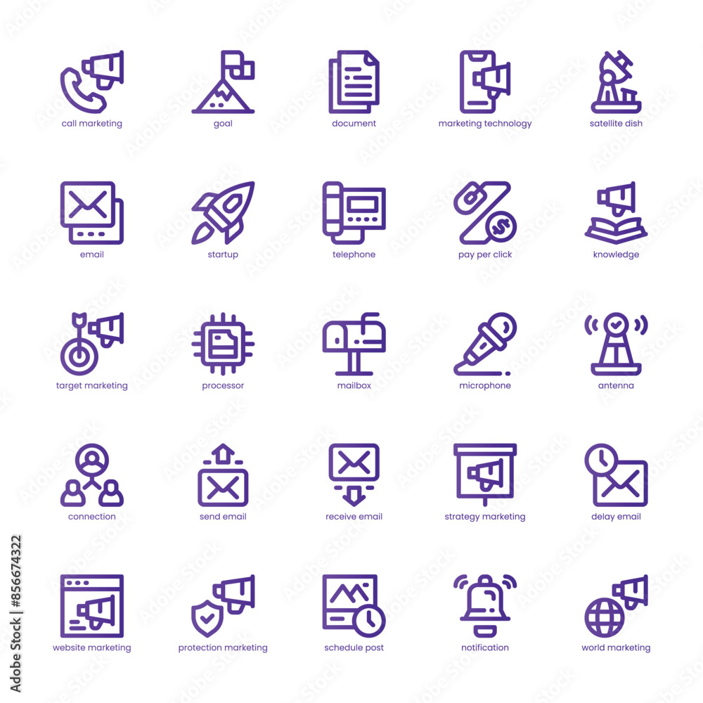 Marketing Technology icon pack for your website, mobile, presentation, and logo design. Marketing Technology icon basic line gradient design. Vector graphics illustration and editable stroke. Marketing Technology icon pack for your website, mobile, presentation, and logo design. Marketing Technology icon basic line gradient design. Vector graphics illustration and editable stroke.