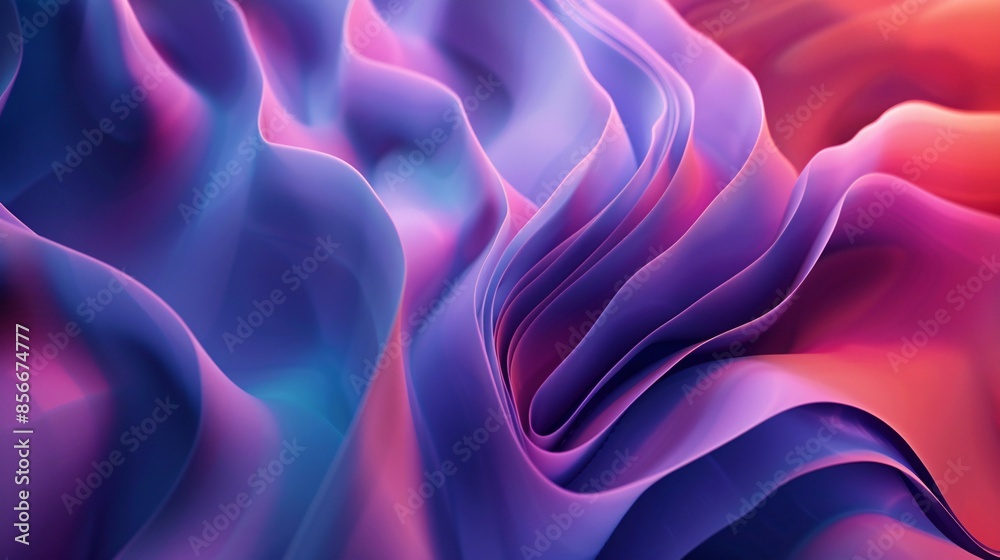 Obraz premium Abstract Wavy Background in Vibrant Hues
