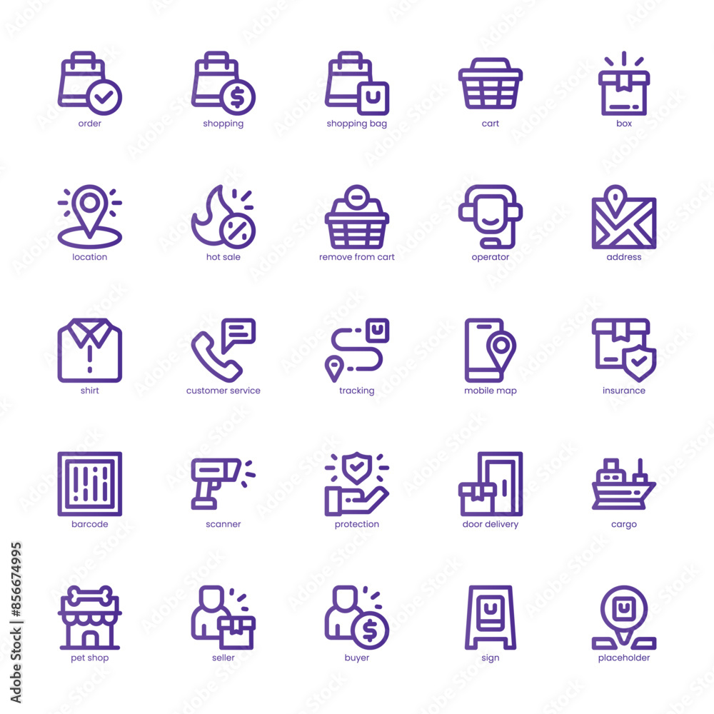 Delivery and Shop icon pack for your website, mobile, presentation, and logo design. Delivery and Shop icon basic line gradient design. Vector graphics illustration and editable stroke. Delivery and Shop icon pack for your website, mobile, presentation, and logo design. Delivery and Shop icon basic line gradient design. Vector graphics illustration and editable stroke.