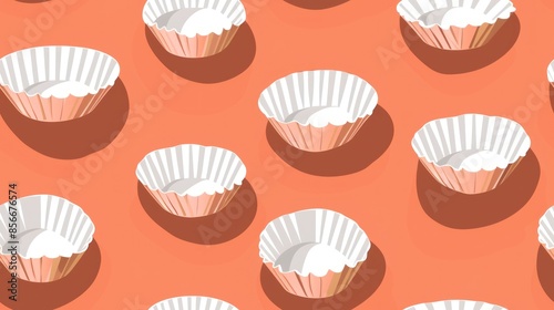 Wallpaper Mural Orange Background with Cupcake Liners Torontodigital.ca