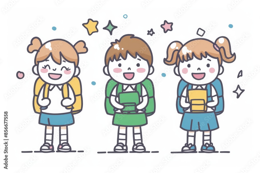 illustration of a kids on a white background illustration of a kids on a white background