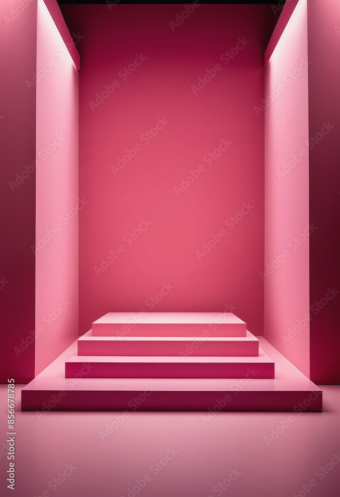 Obraz premium Pink Podium Stage for Product Display