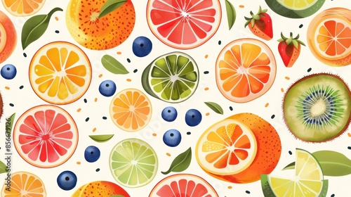Vibrant Fruit Seamless Pattern