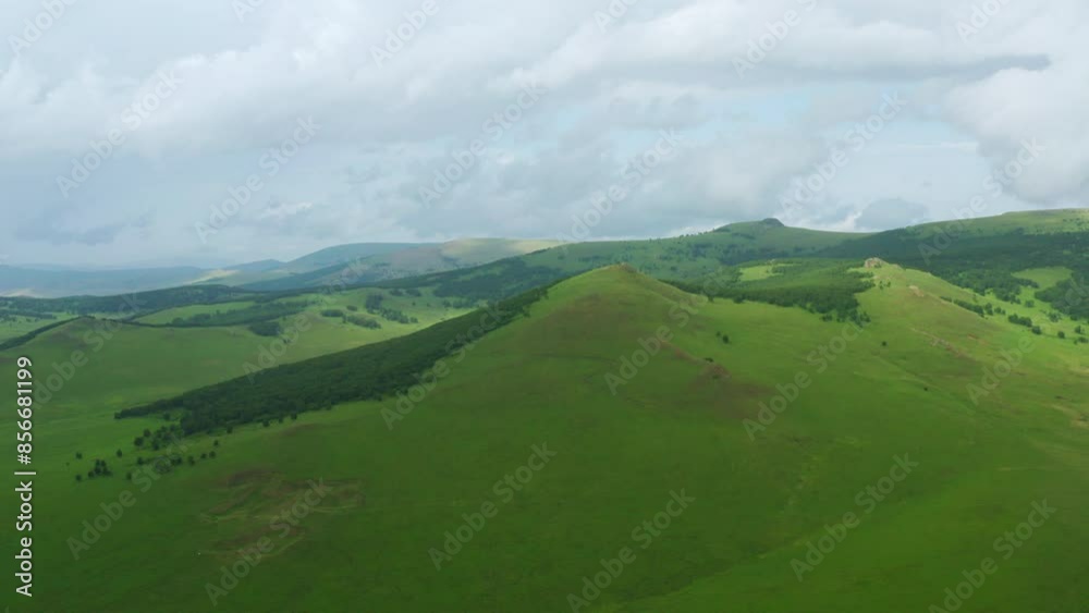 Aerial photography of the grassland scenery of Re'a Line in Keshiketeng Banner, Inner Mongolia Aerial photography of the grassland scenery of Re'a Line in Keshiketeng Banner, Inner Mongolia