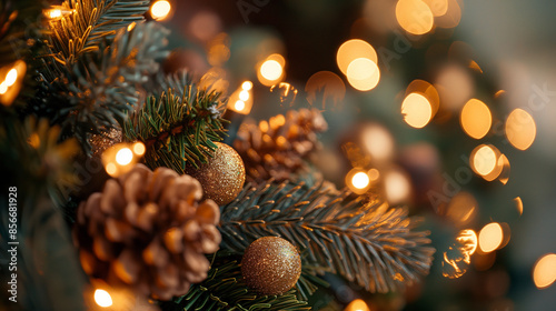 christmas wreath with lighting - weihnachtskranz mit beleuchtung photo