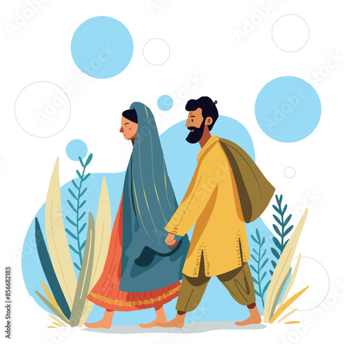 Traditional Couple Holding Hands