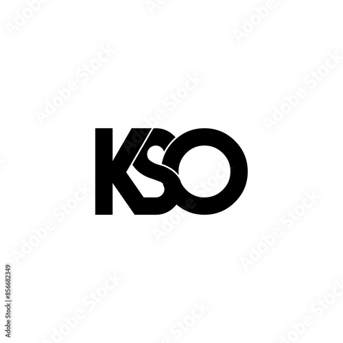 kso typography letter monogram logo design