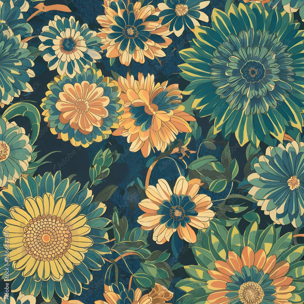 seamless pattern with flowers seamless pattern with flowers