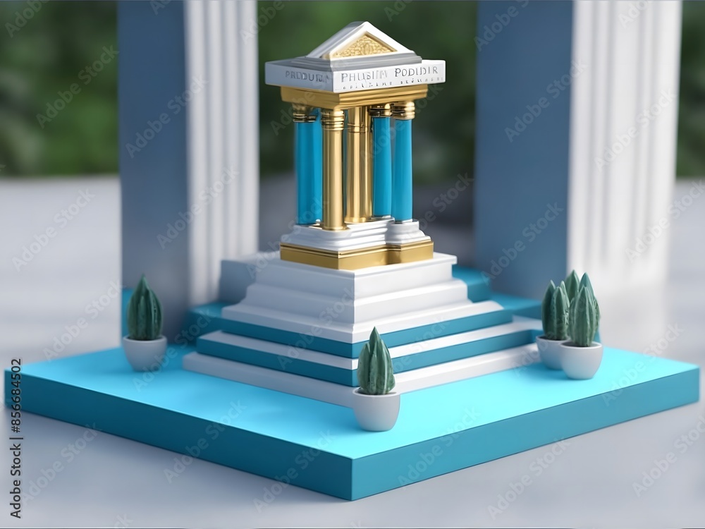 3d rendered illustration of a podium 3d rendered illustration of a podium