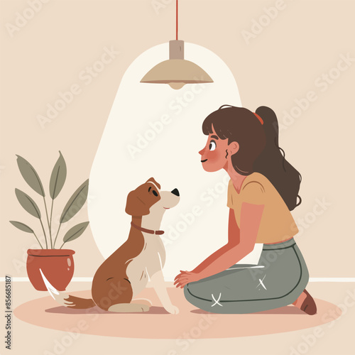 Woman and Dog