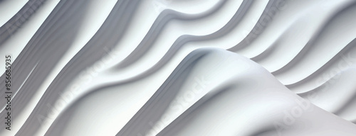 Wavy volumetric abstract monochrome pattern. Vector illustration	