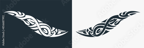 tribal tatoo wings background heritage art and cultural symbols