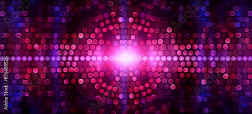 Wallpaper Mural a bright light shining brightly in the middle of a dark background with circles of different colors and sizes on it Torontodigital.ca