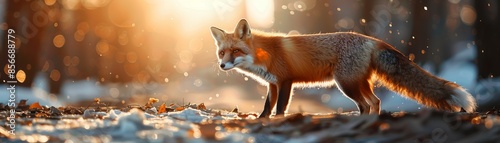 Sleek Fox, Rooftop Observations, Emergence of Urban Species, Photography, Backlights, Depth of Field Bokeh Effect © elbanco