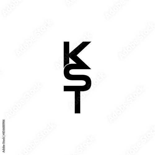 kst initial letter monogram logo design