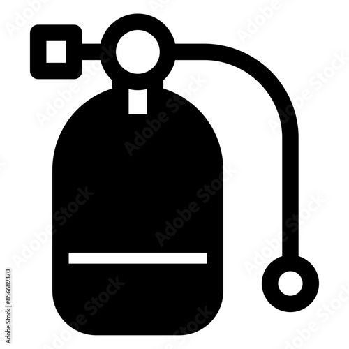 scuba tank glyph icon vector illustration  isolated on white background