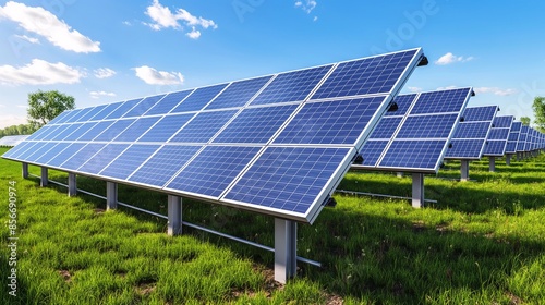 solar farm, solar panels, wide open space, blue sky, renewable energy, sustainable energy, clean energy, environment
