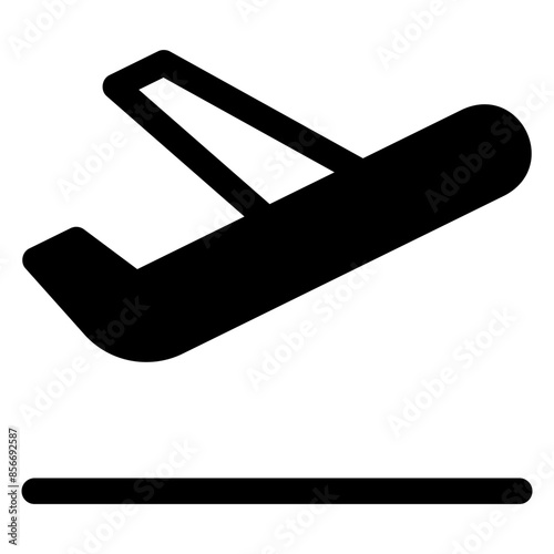 take off glyph icon vector illustration  isolated on white background