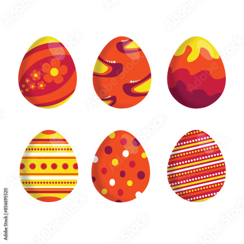 Colorful lava decorative easter eggs collection photo