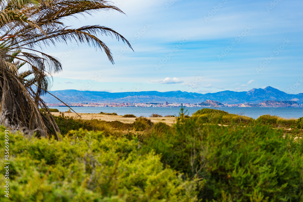 Coastal landscape with Alicante city, Spain Coastal landscape with Alicante city, Spain
