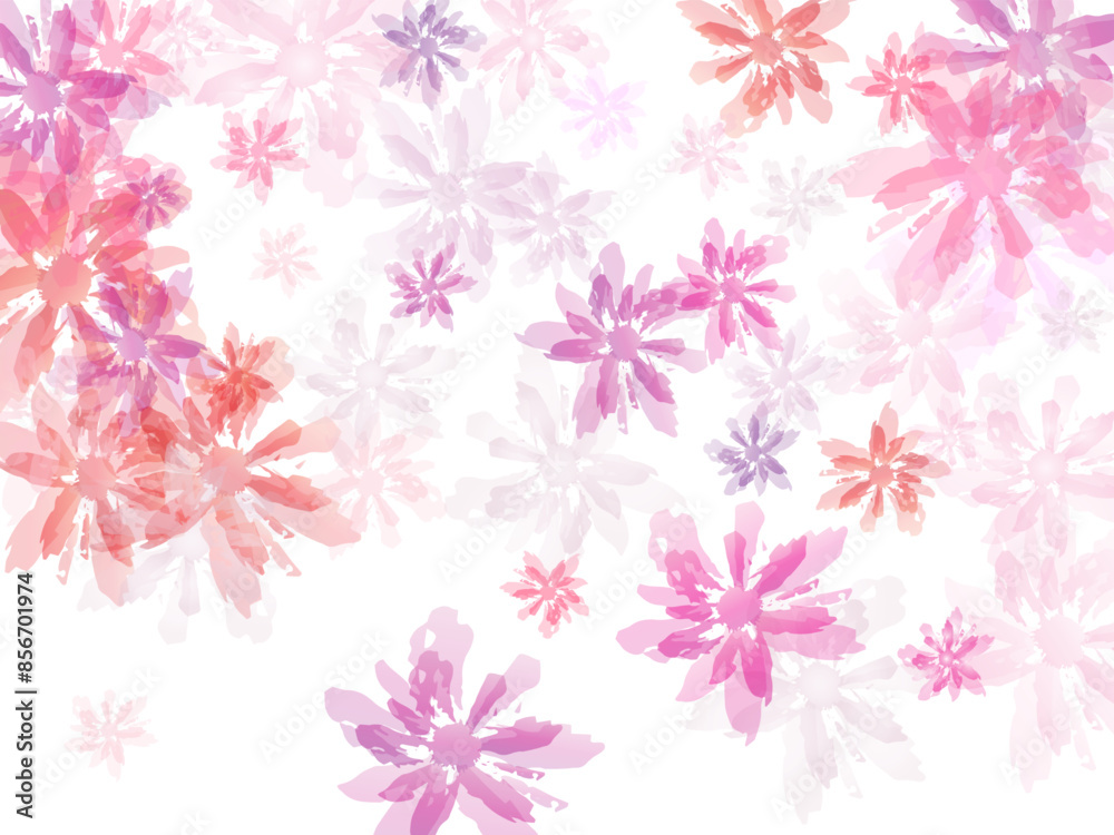 Spring flowers falling vector illustration. Blossom elements flying. Spring flowers falling vector illustration. Blossom elements flying.
