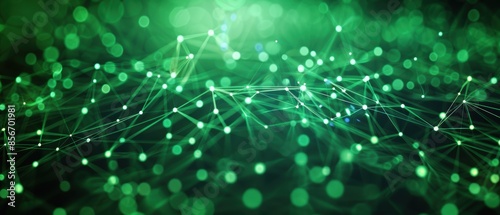 Abstract Green Network Background. © Starkreal