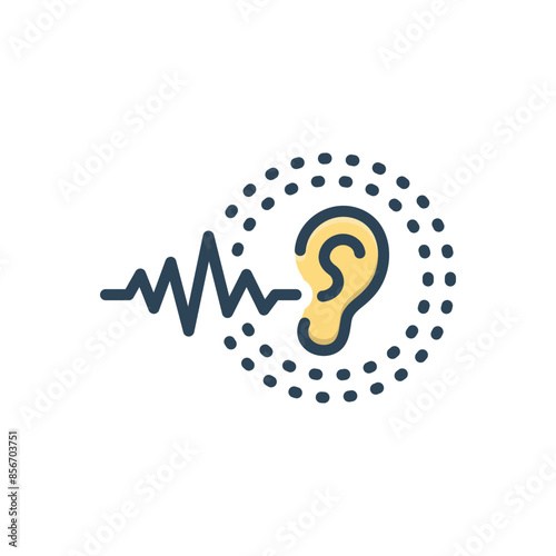 Color illustration icon for hearing content