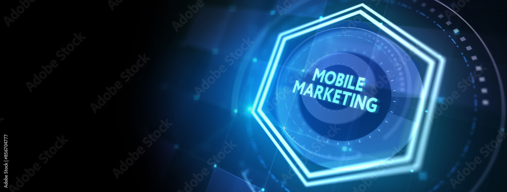 Mobile marketing concept. 3d illustration Mobile marketing concept. 3d illustration