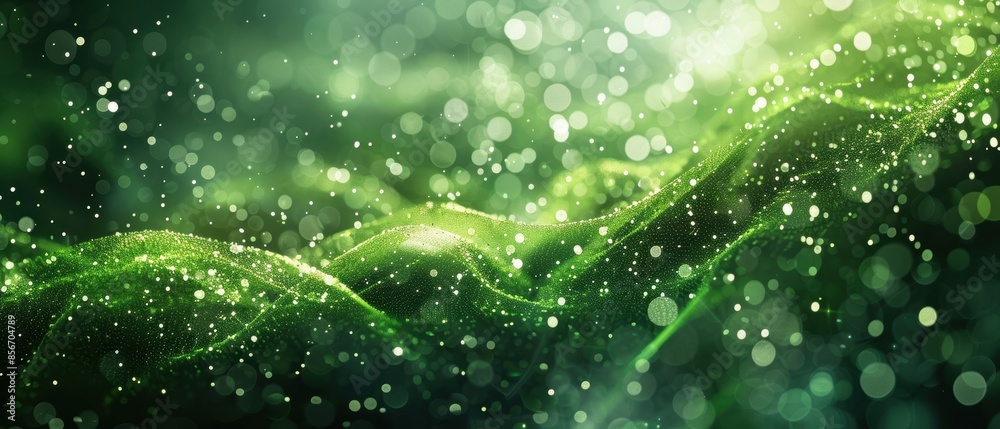 Abstract Green Bokeh Background.