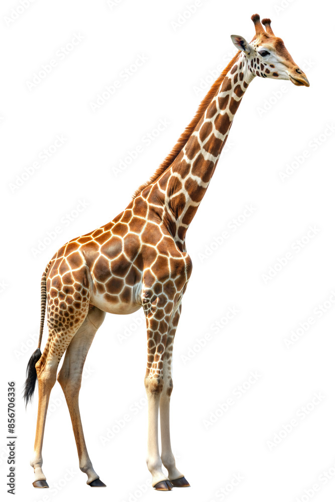 Naklejka premium giraffe on a transparent background