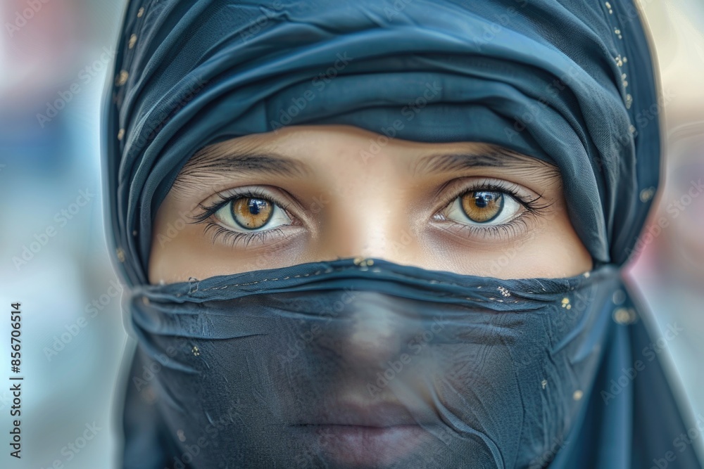 A person with their face hidden by a veil, suitable for use in scenes where anonymity is desired A person with their face hidden by a veil, suitable for use in scenes where anonymity is desired