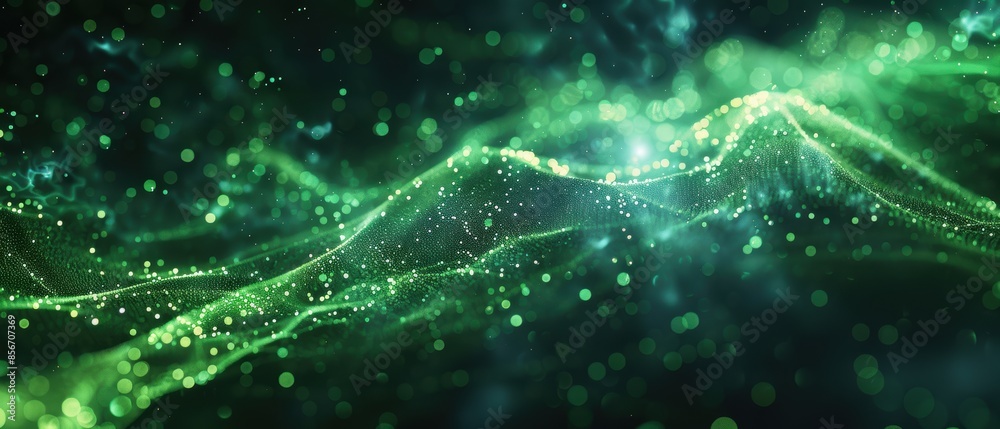 Abstract Green Bokeh Background. Abstract Green Bokeh Background.