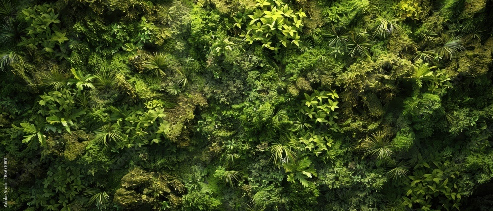 Green wall of leaves and plants. Green wall of leaves and plants.