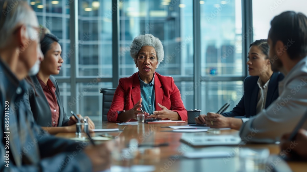 Fototapeta premium The executive leading meeting