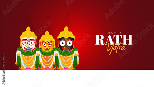 Jagannath Rath Yatra Social Media Poster, Banner, Web Banner , Print Design