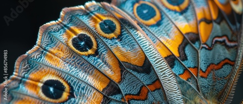 Butterfly Wing Macro Close-Up.